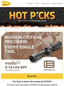 Hot Picks: See what’s trending now including EOTech VuduX， DEFCAN-22， SA16-22， Ruger Security & More