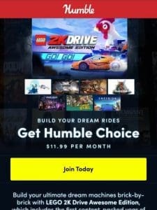 Humble Choice: Your fast track to LEGO 2K Drive & more! ?