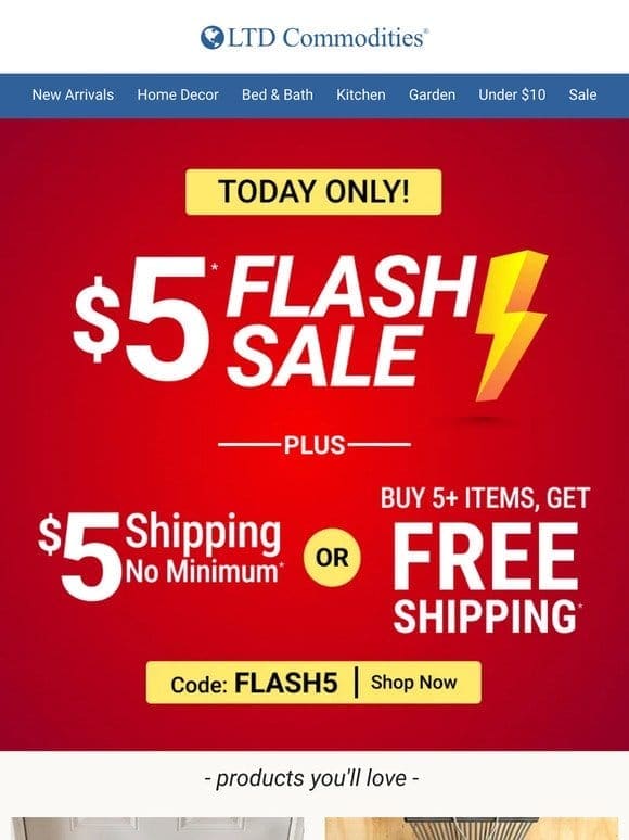 Hurry! $5 Flash Sale Ends Tonight!