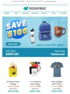 ? Hurry! Save $100 Sitewide Ends Soon ?