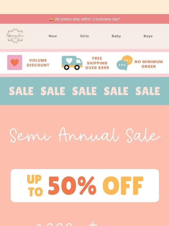 ?? Hurry! Semi Annual Sale Ends Soon!