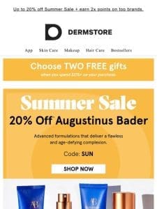 ICYMI: 20% off Augustinus Bader — Summer Sale