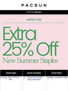 ICYMI: Extra 25% Off Is Happening