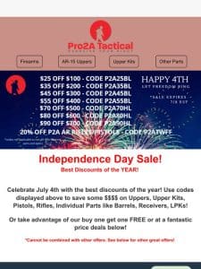 Independence Day Sale Starts Now!