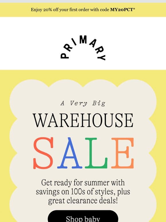 Inside: 100s of deals in the Warehouse Sale