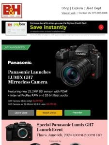 Introducing Panasonic’s LUMIX GH7 + Canon’s EOS C400 and New Gear from Zacuto， Sonos & Samsung!