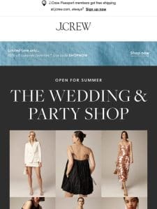 Introducing the Wedding & Party Shop