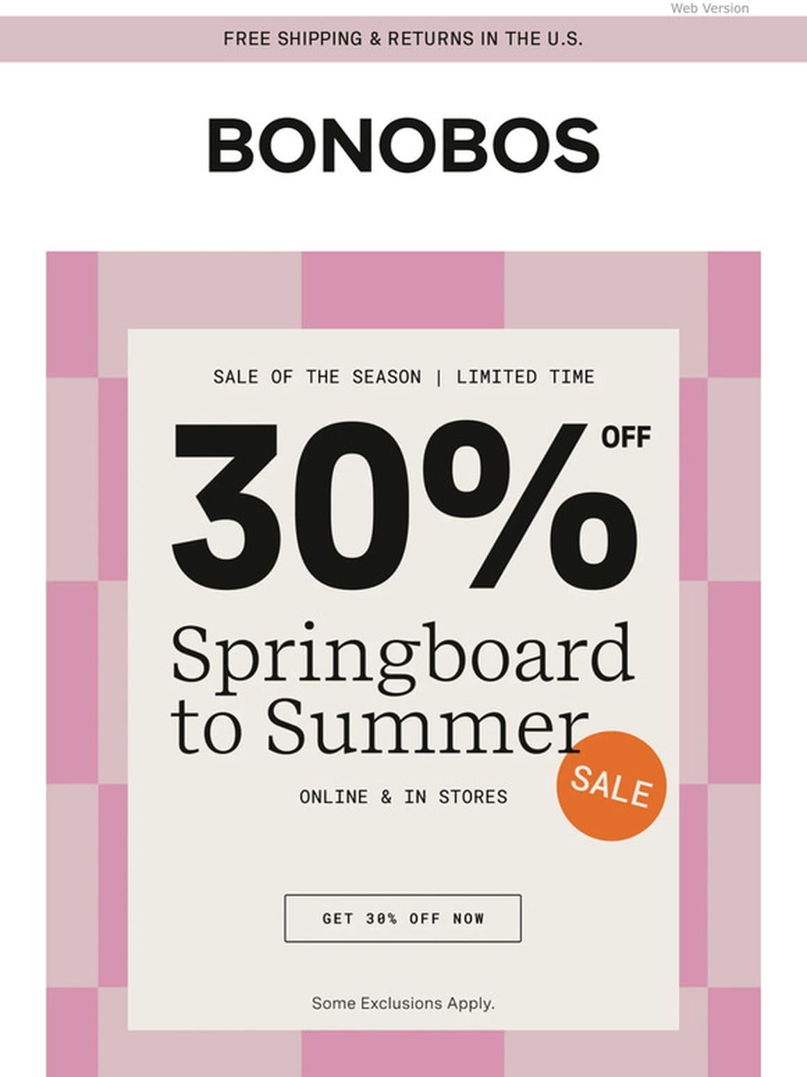 It’s Here: 30% Off Almost Everything