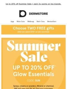 It’s glow time? Enjoy 20% off summer glow essentials — Summer Sale