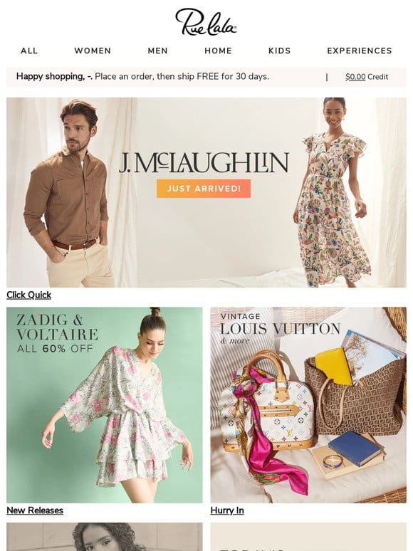 J.McLaughlin: Just Arrived ? New Zadig & Voltaire All 60% Off
