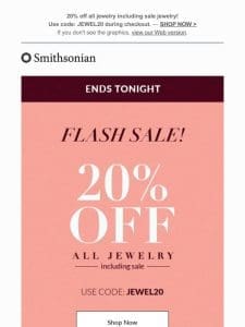 Jewelry Flash Sale – Ends Tonight!