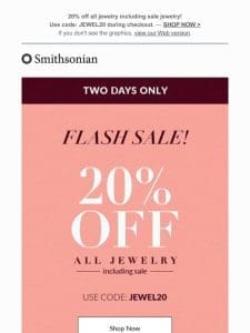 Jewelry Flash Sale!