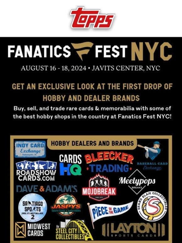 Join Us at Fanatics Fest NYC for the Ultimate Collector Experience!