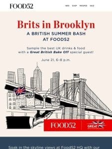 Join us June 21 for cocktails， views， and British apps