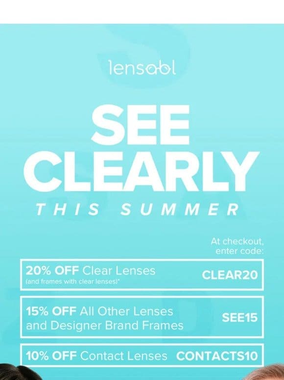June Sale: Save 20% on Clear Lenses & Frames!