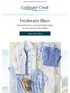 Just Arrived: Freshwater Blue and White