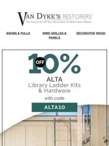 Just Roll with ALTA Rolling Ladder Kits & Hardware