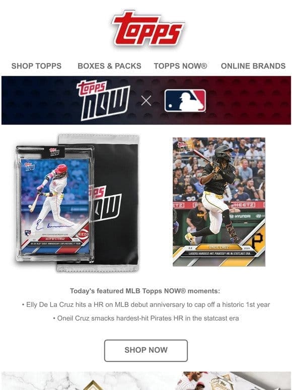 Just in: Elly De La Cruz MLB Topps NOW® Autograph Cards!