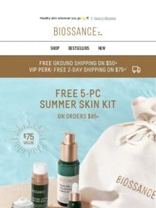 Just in! Free Summer Skin Kit
