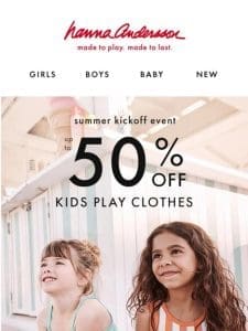 Kick Off Summer With Up To 50% Off
