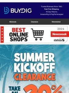 Kick Off Summer with 20% Off Clearance! SAVE Now!