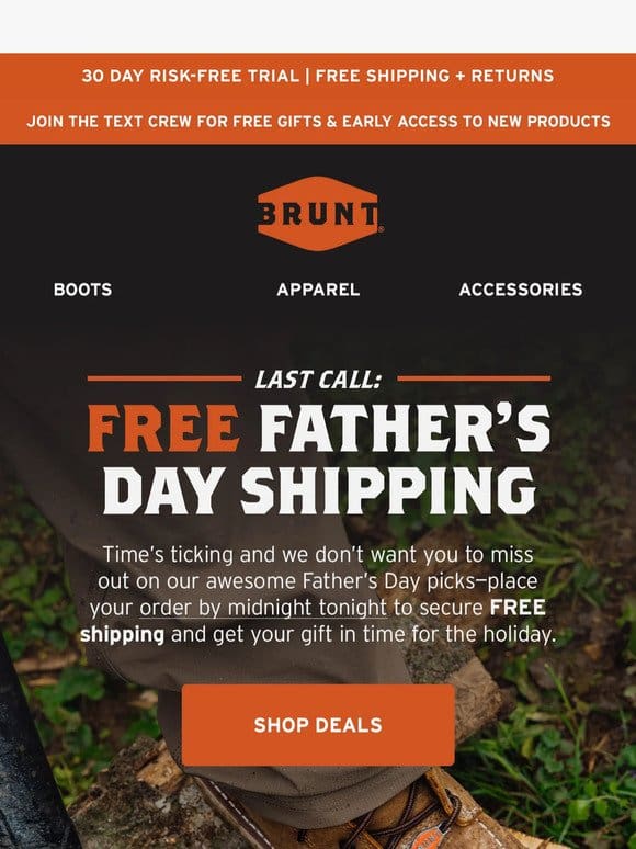 LAST CALL: Free Father’s Day Shipping