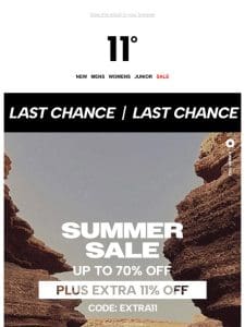 LAST CHANCE | Extra 11% Off