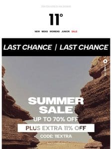 LAST CHANCE | Extra 11% Off