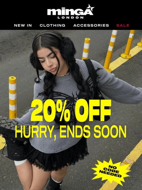 ? LAST CHANCE FOR 20% OFF ?