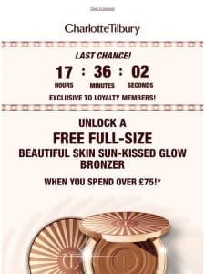 LAST CHANCE: FREE FULL-SIZE Bronzer Inside! ??