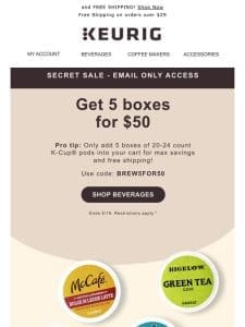 LAST DAY! Get 5 boxes for $50