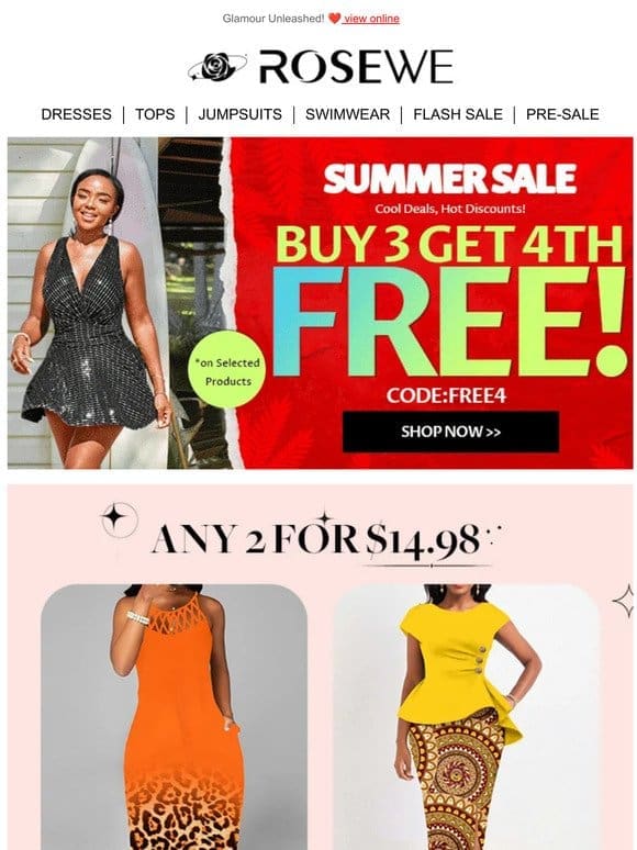 Lace & chiffon dresses: 4TH FREE and…