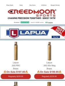 Lapua Brass Sale Happening Now!