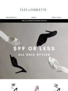 Last Call On Sale Shoe Styles $75-$99 ?