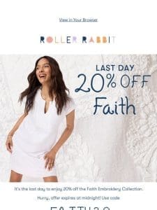 Last Day! 20% off the Faith Collection!!