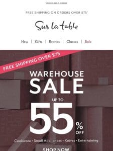 Last call for 55% off: Warehouse deals end tonight!