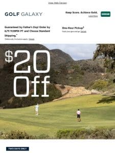 Last day for $20 off $100+ in the app