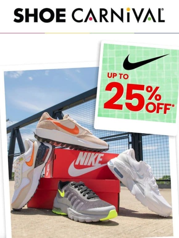 Last day to get up to 25% off Nike