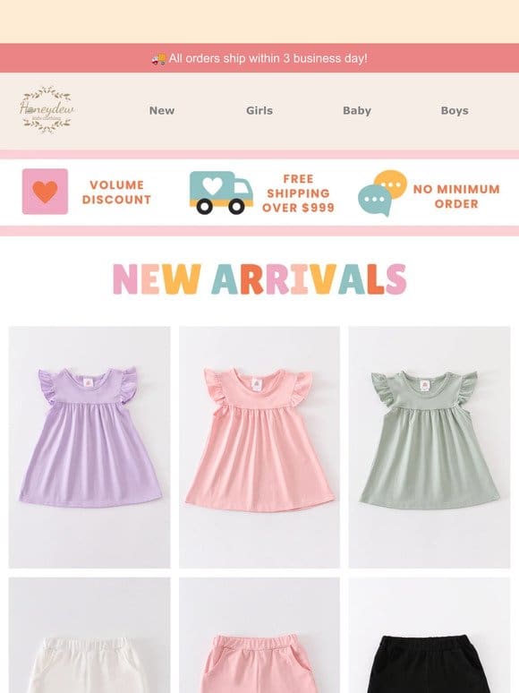 Latest Arrivals: Ruffle Tops & Skorts!