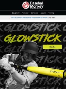 Light Up the Game with the Rawlings Icon Glowstick BBCOR Bat! ⚾️