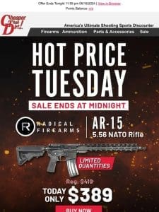 Limited Supply On This $389 AR-15 Rifle – Today Only