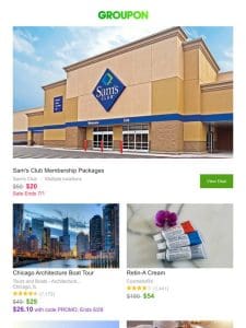 Limited Time! Extra $5 off a Sam’s Club Membership!