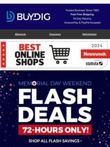 Limited Time Only: Memorial Day Flash Deals