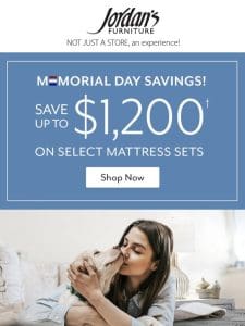 Limited-time Memorial Day mattress savings up to $1，200!
