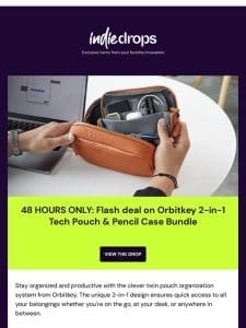 Live NOW on Indiegogo: Flash deal on Orbitkey 2-in-1 Tech Pouch & Pencil Case Bundle