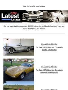 Live and ready to go from ClassicCars.com!