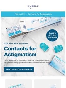 Looking for contacts for astigmatism?