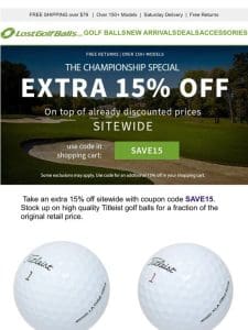 Lowest Titleist Prices of the Season!