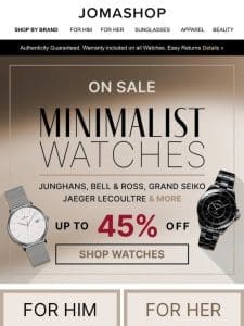 MINIMALIST WATCHES ? Up To 45% OFF