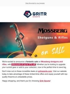 MOSSBERG Shotguns & Rifles on SALE